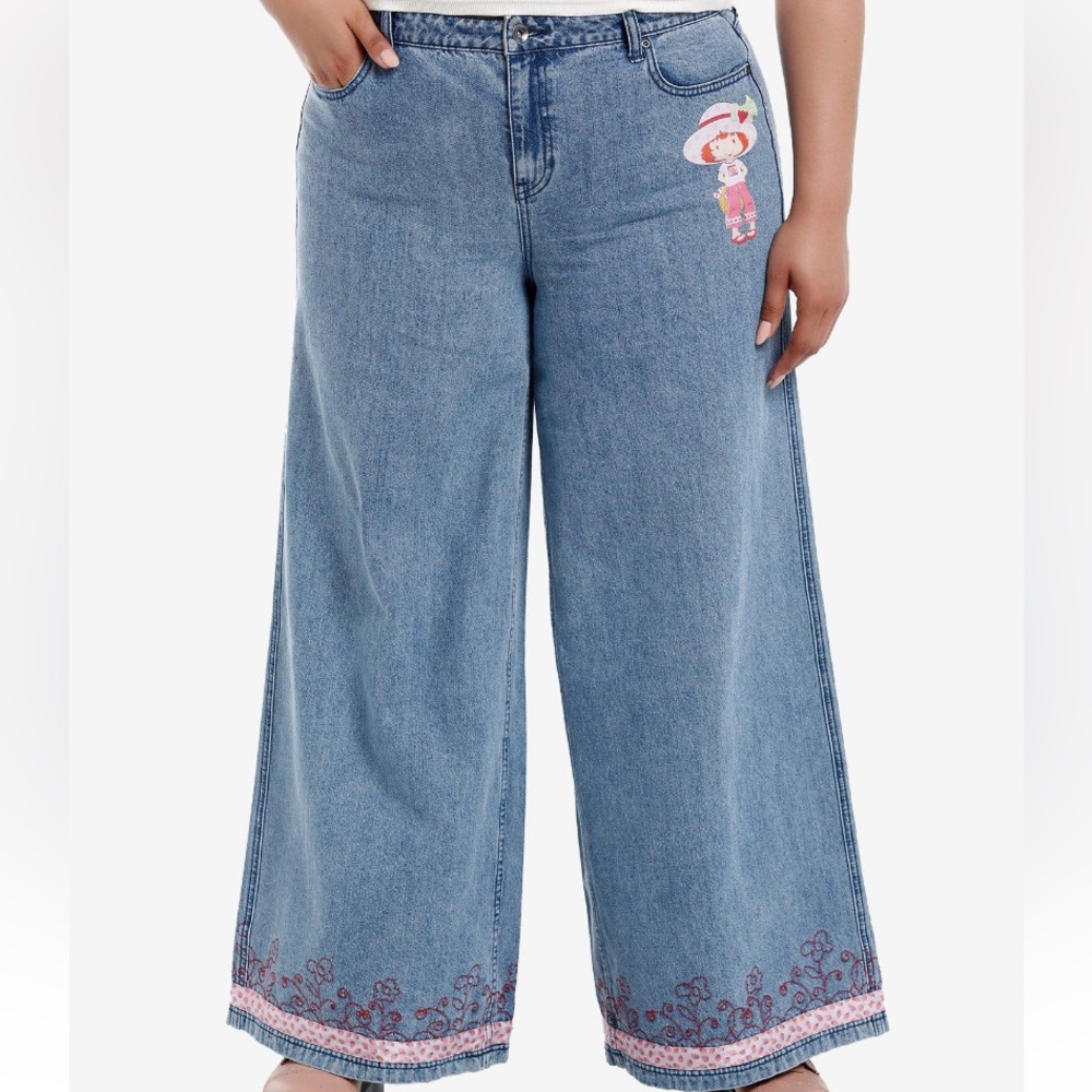 Strawberry Shortcake‎ Wide Leg Jeans Plus Size Hot Topic